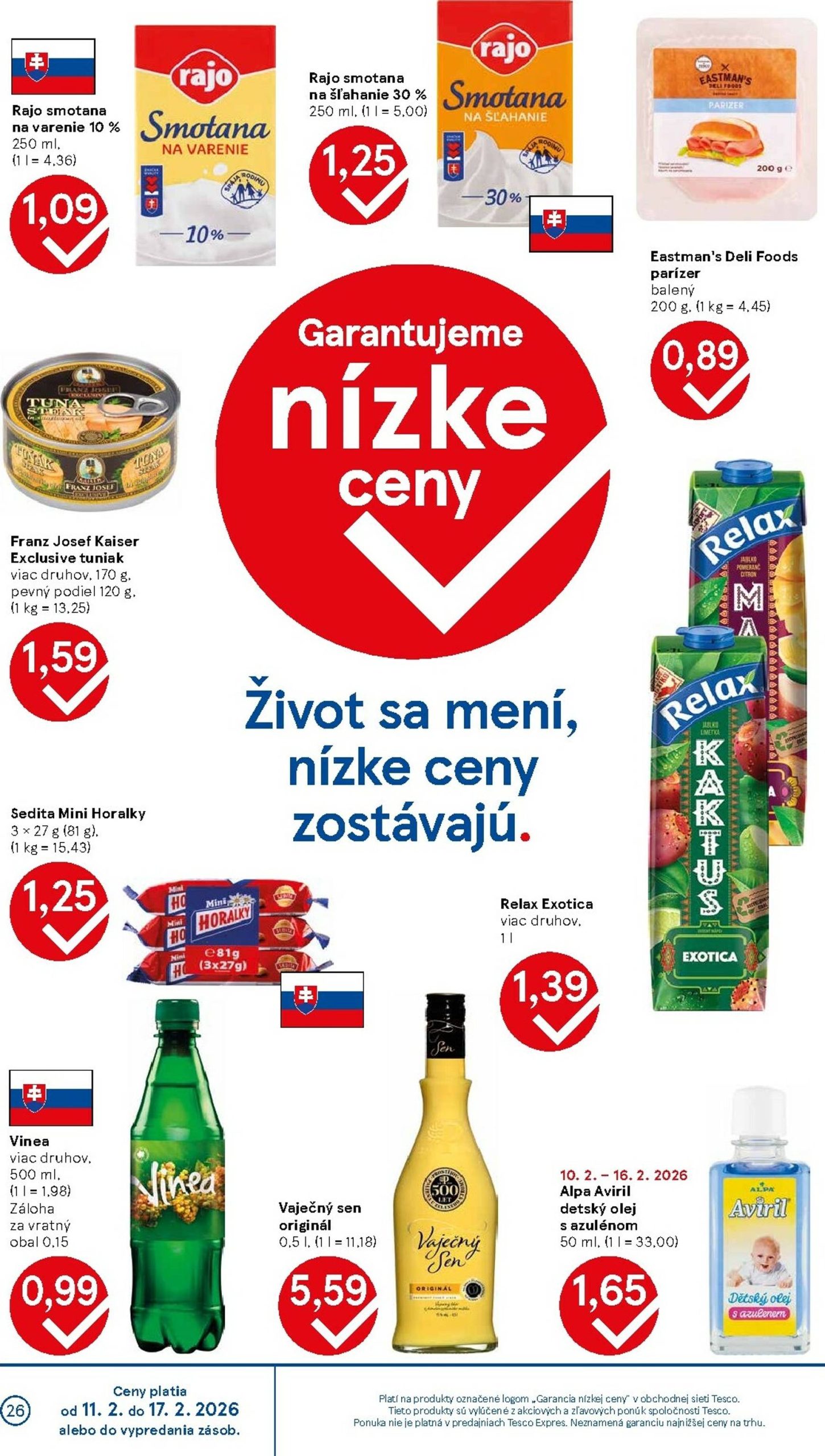 Page 26 of Aktuálny tesco leták platný od stredy 11.02 do 17.02