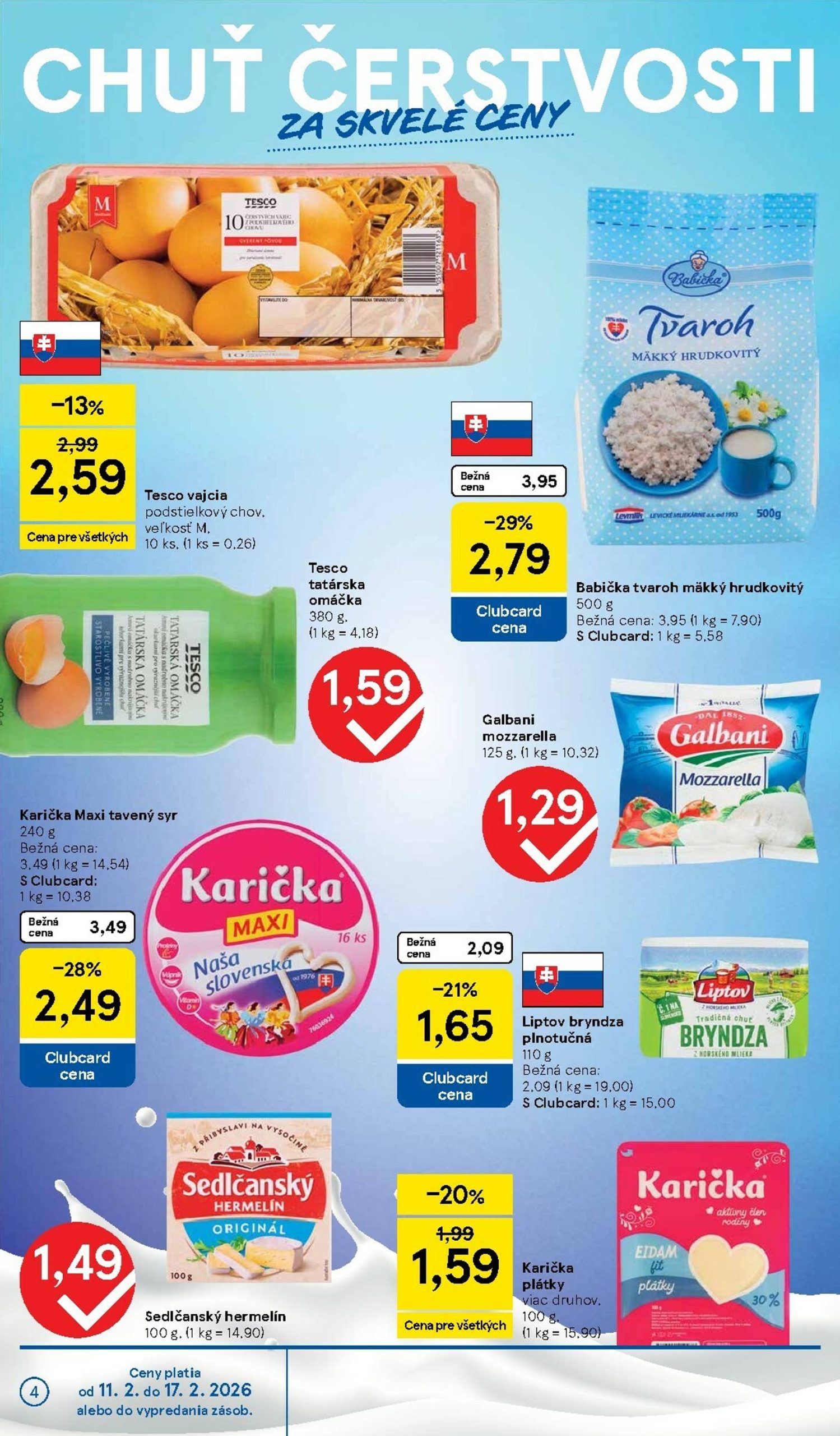 Page 4 of Aktuálny tesco leták platný od stredy 11.02 do 17.02