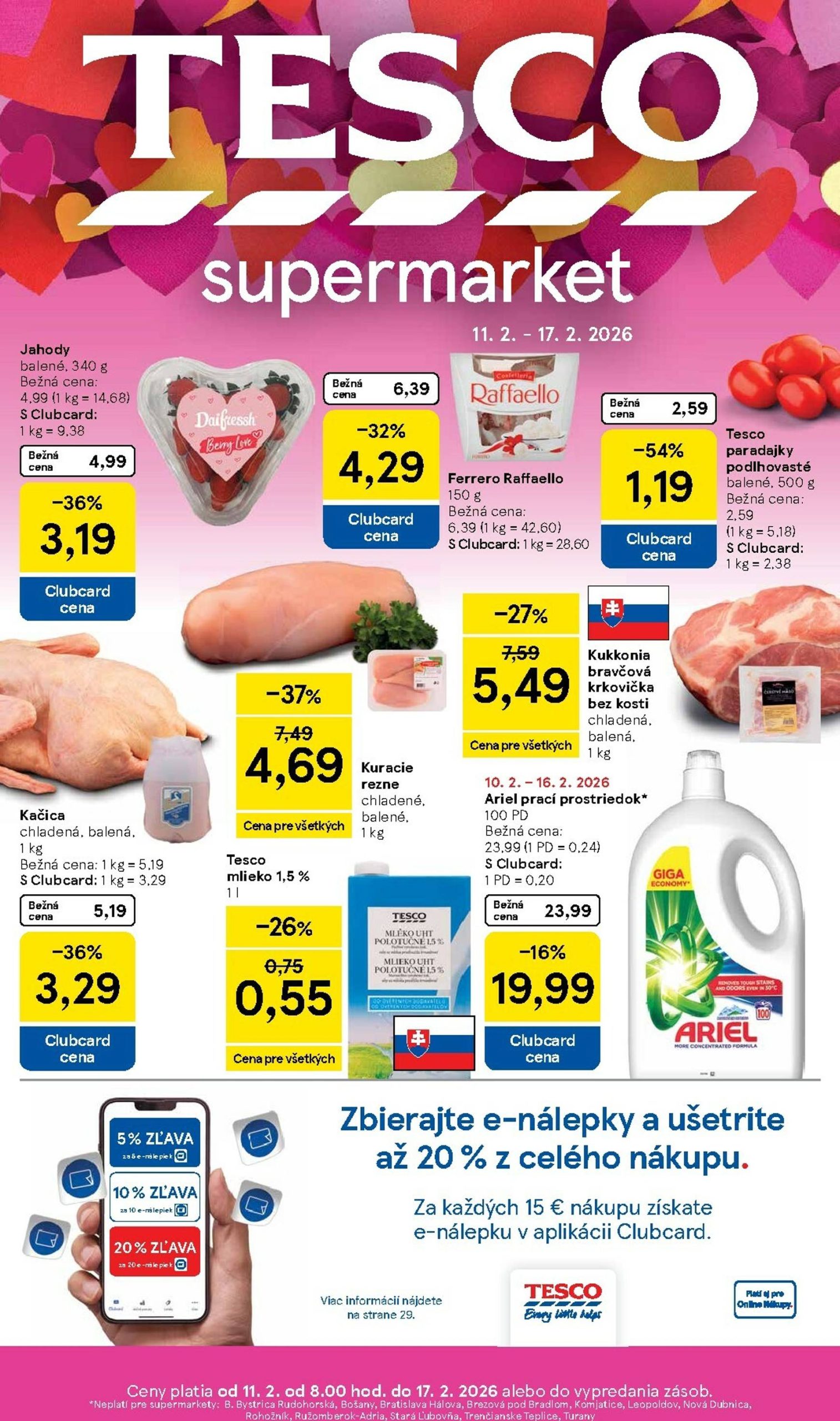 Page 1 of Aktuálny tesco leták platný od stredy 11.02 do 17.02