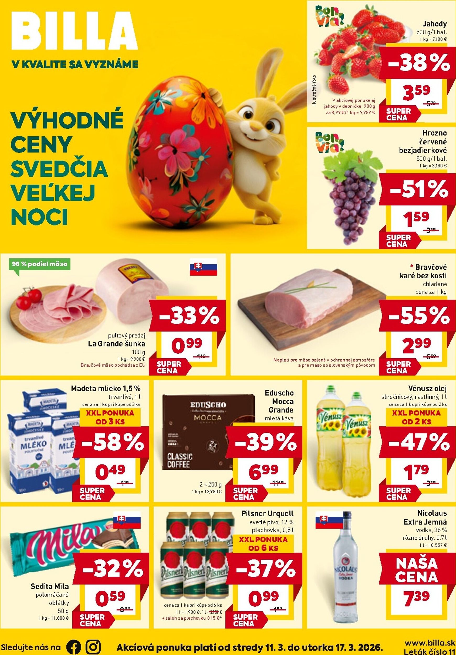 Page 1 of Aktuálny billa leták platný od stredy 11.03 do 17.03