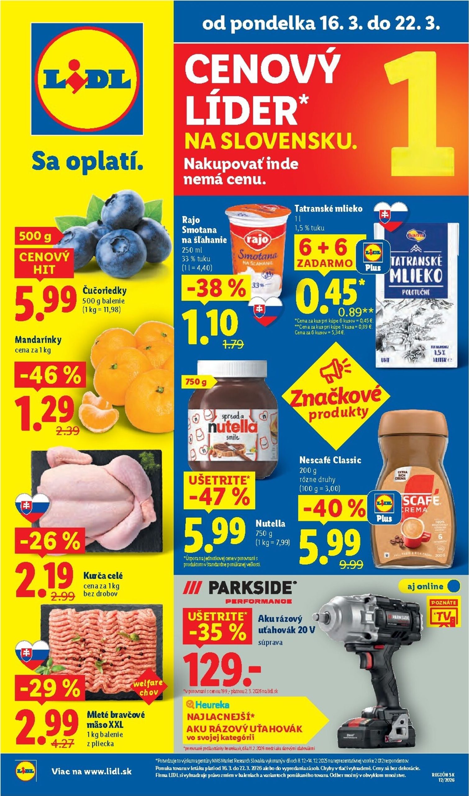 Page 1 of Aktuálny lidl leták platný od pondelka 16.03 do 22.03