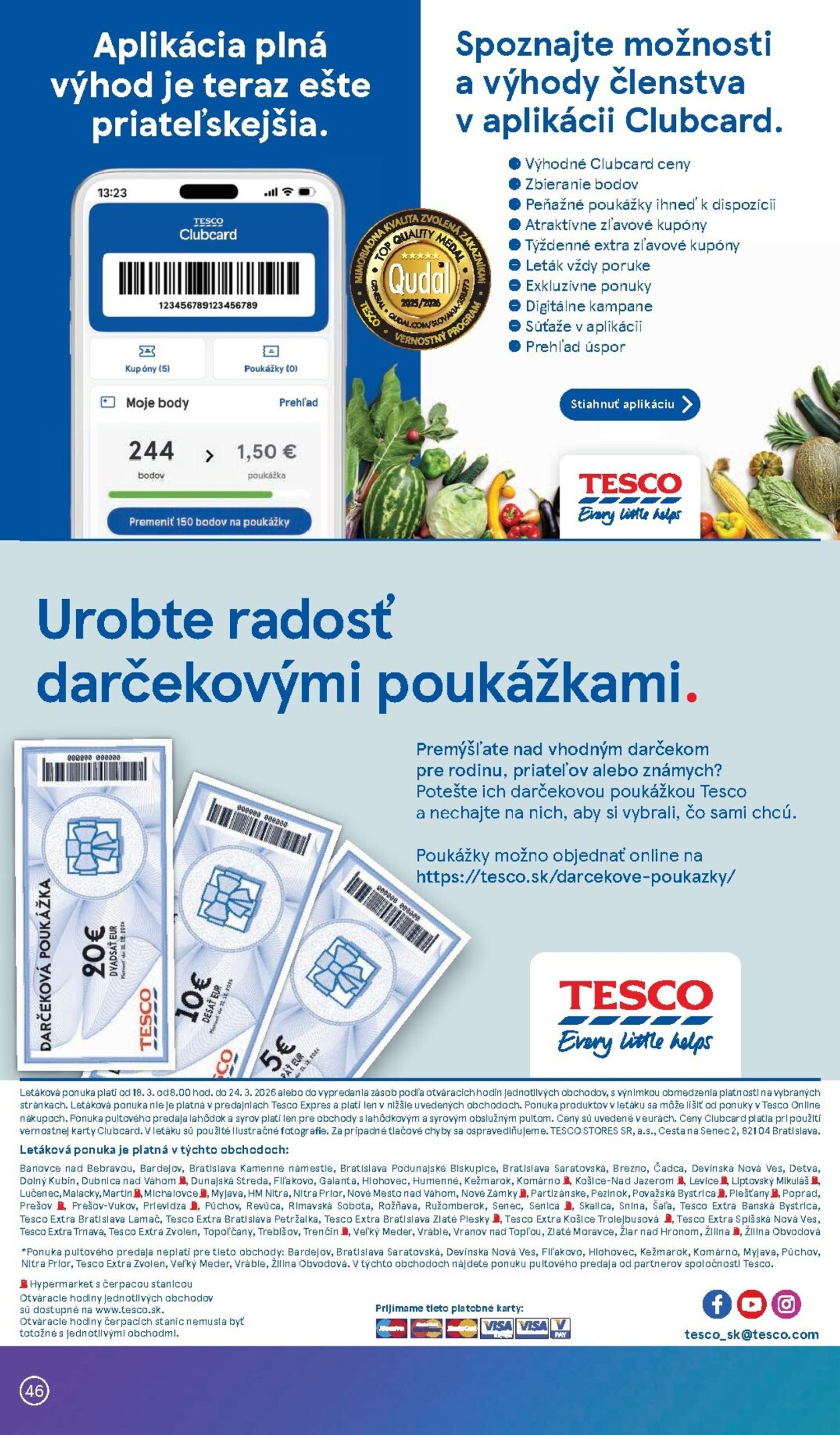 Page 46 of Aktuálny tesco leták platný od stredy 18.03 do 24.03