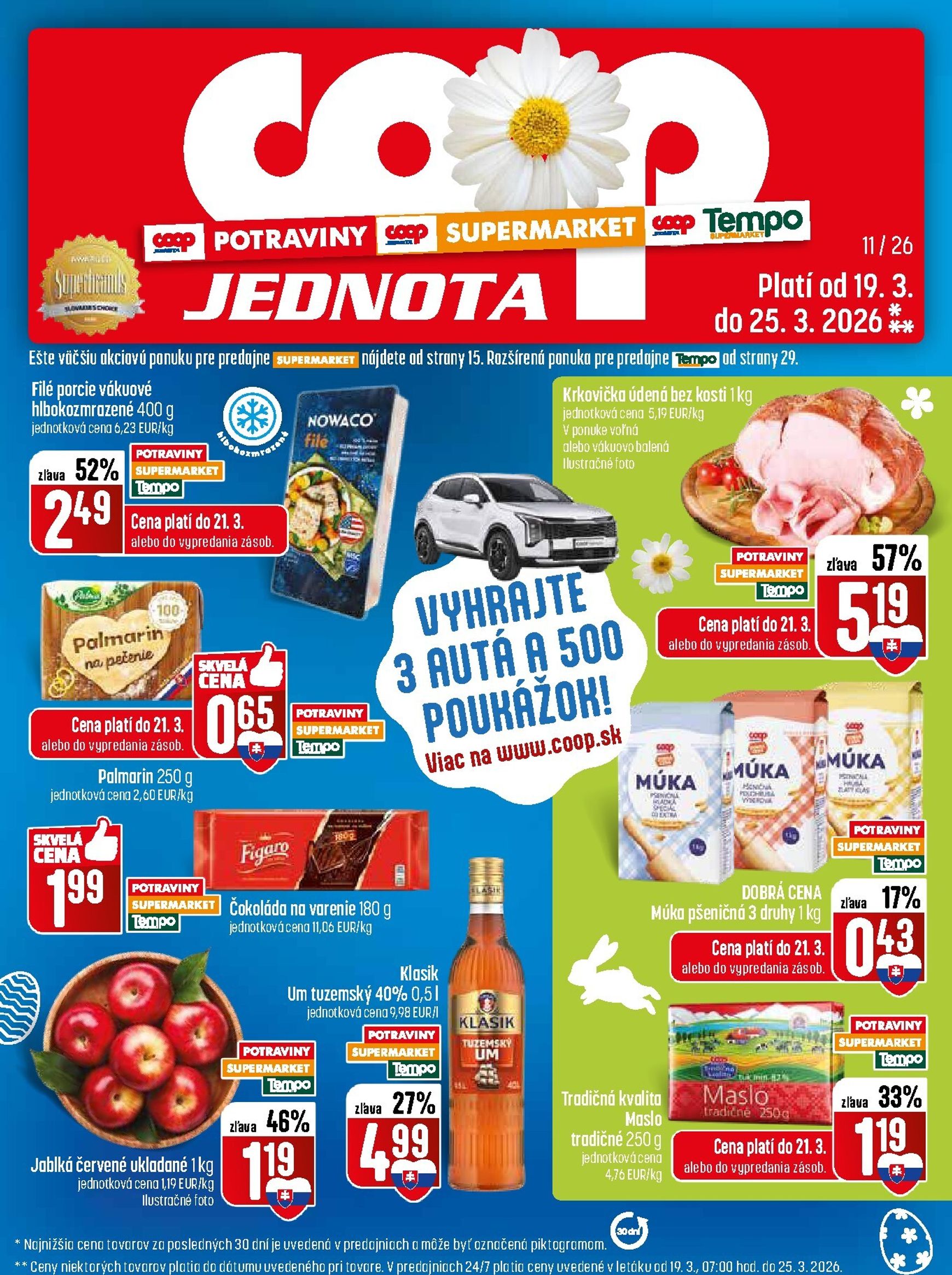Page 1 of Aktuálny coop-jednota leták platný od štvrtka 19.03 do 25.03