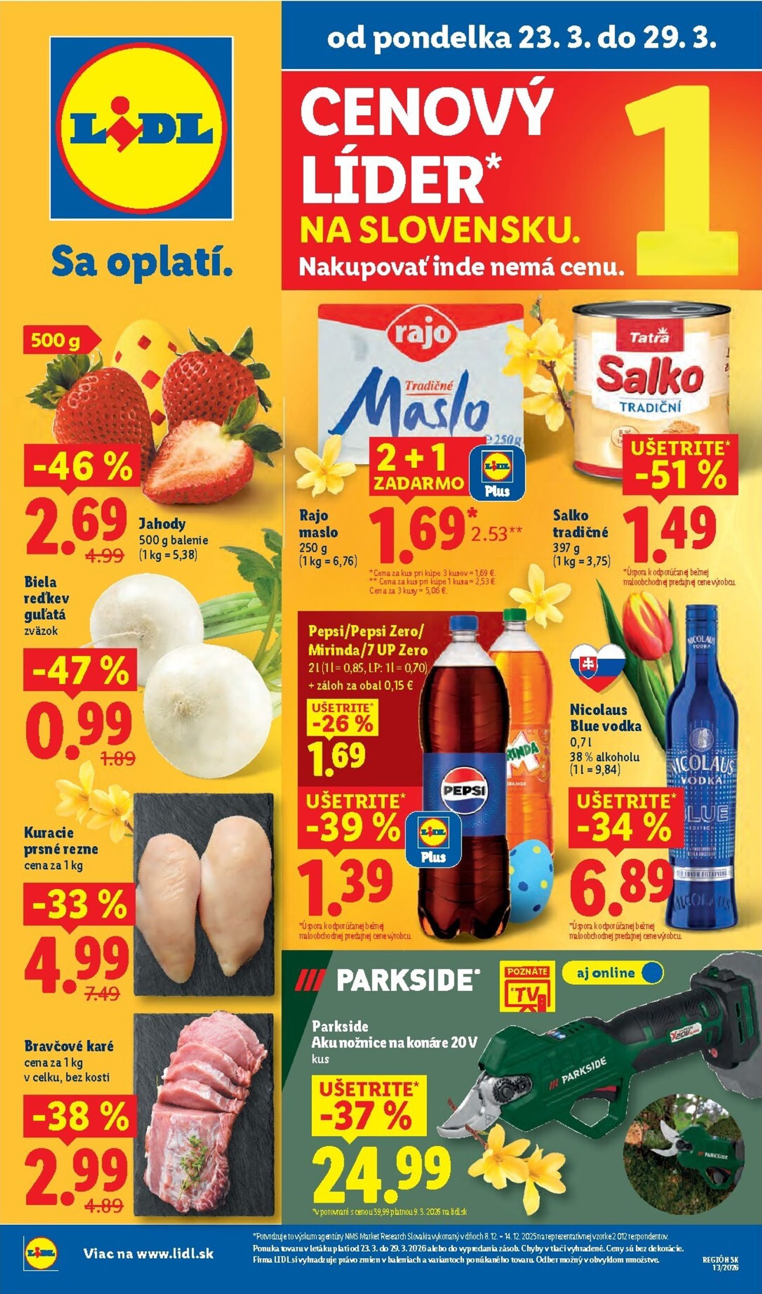 Page 1 of Aktuálny lidl leták platný od pondelka 23.03 do 29.03