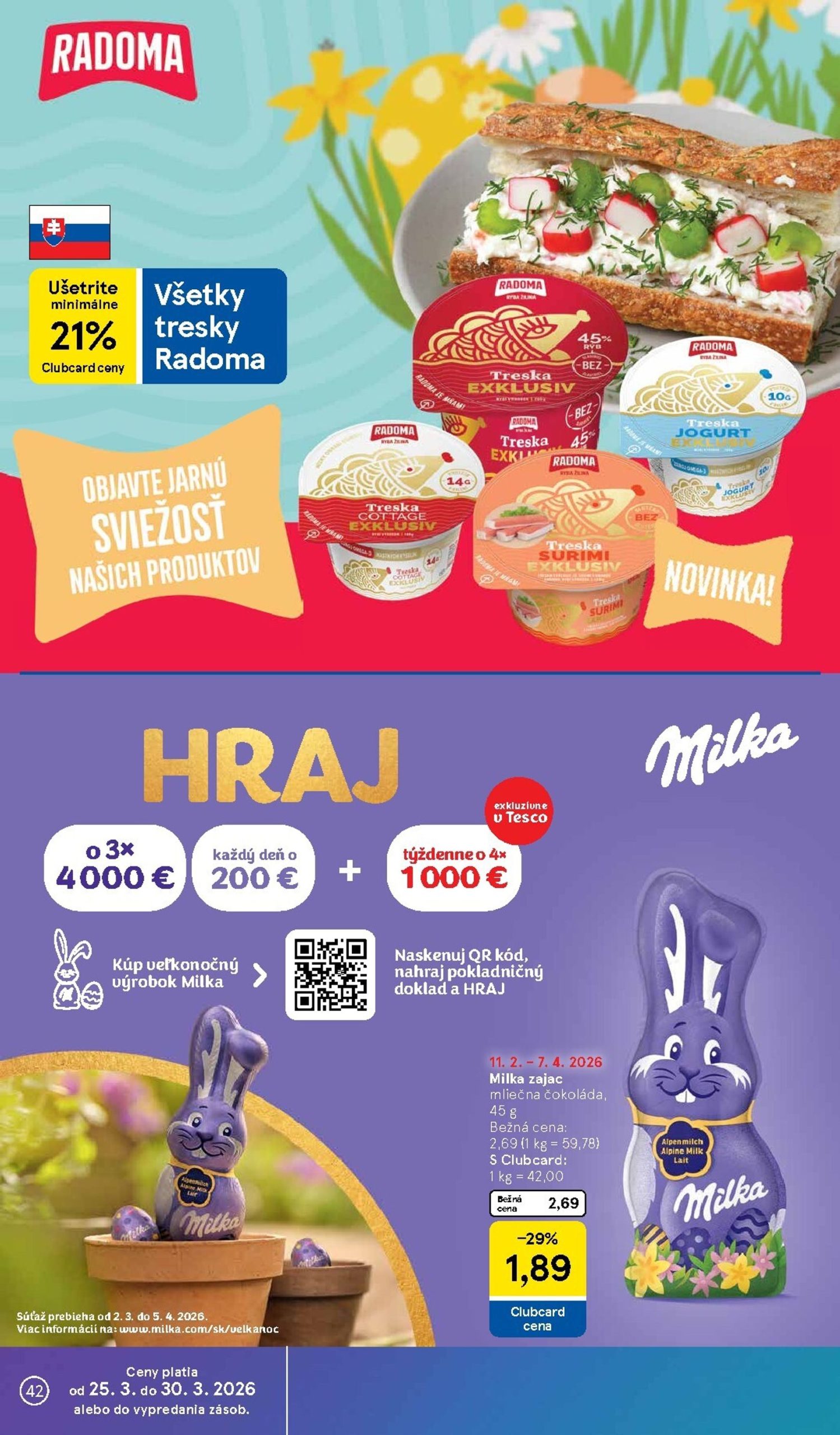 Page 42 of Aktuálny tesco leták platný od stredy 25.03 do 30.03