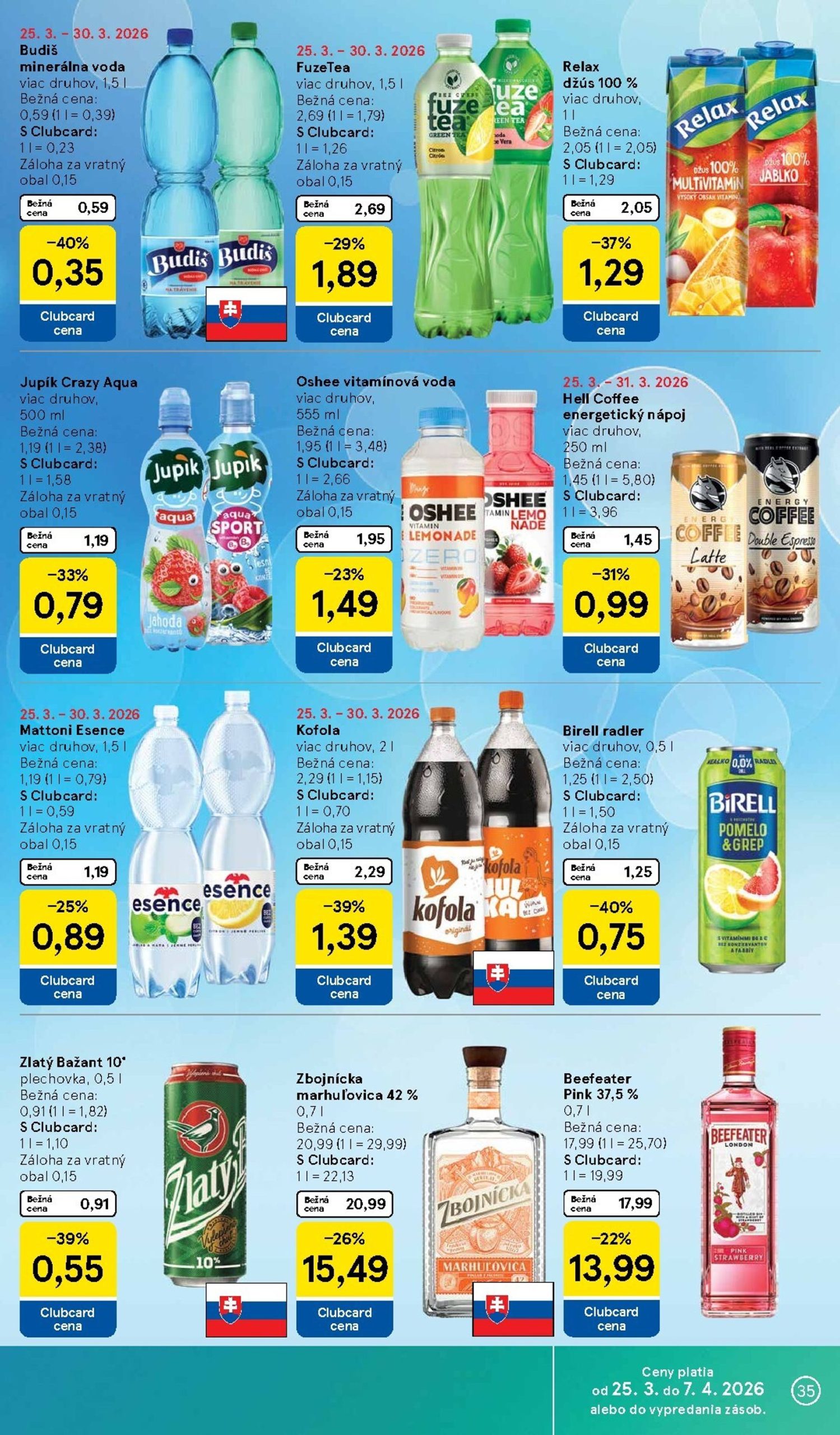 Page 35 of Aktuálny tesco leták platný od stredy 25.03 do 30.03