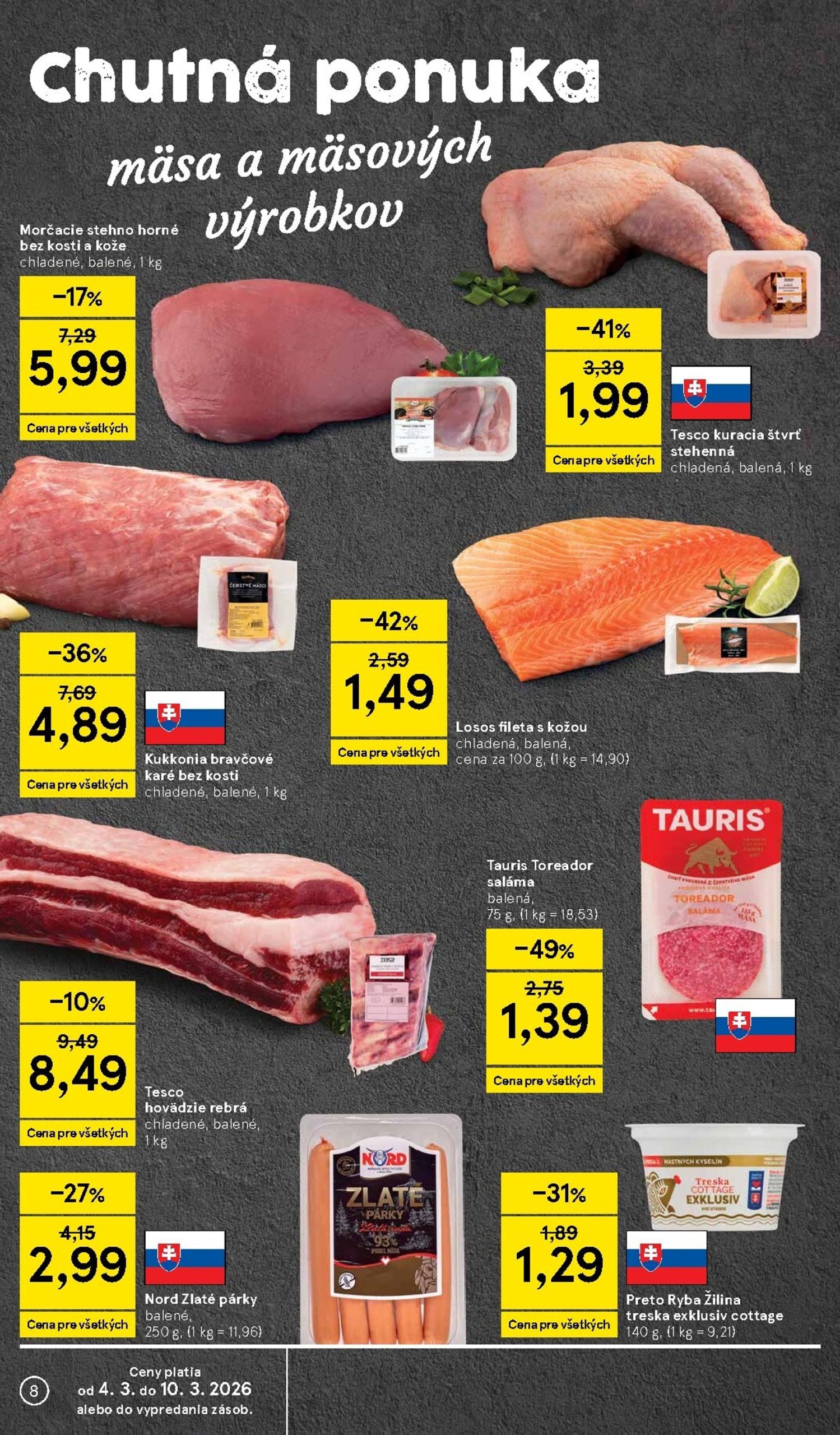 Page 8 of Aktuálny tesco leták platný od stredy 04.03 do 10.03