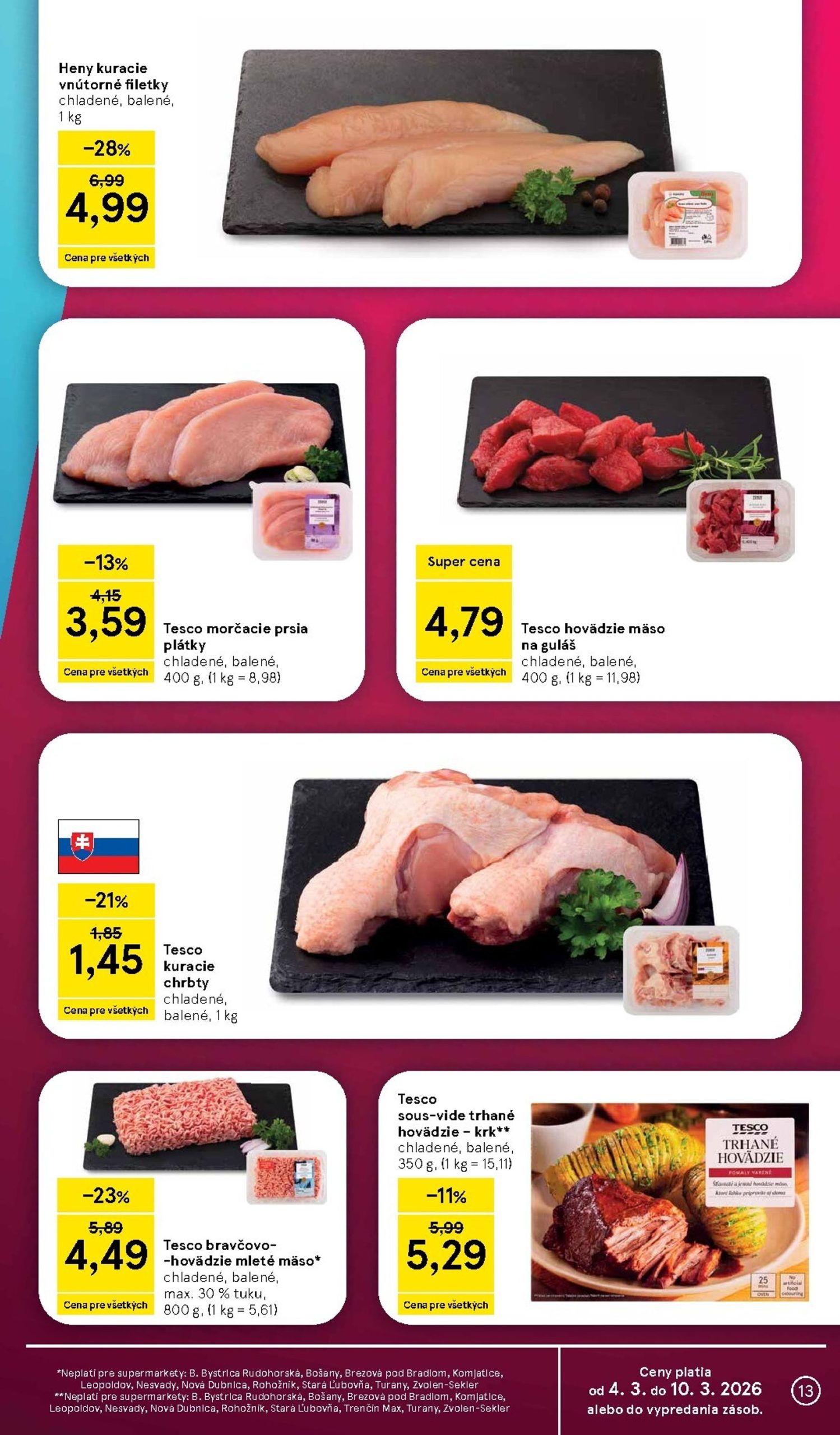 Page 13 of Aktuálny tesco leták platný od stredy 04.03 do 10.03