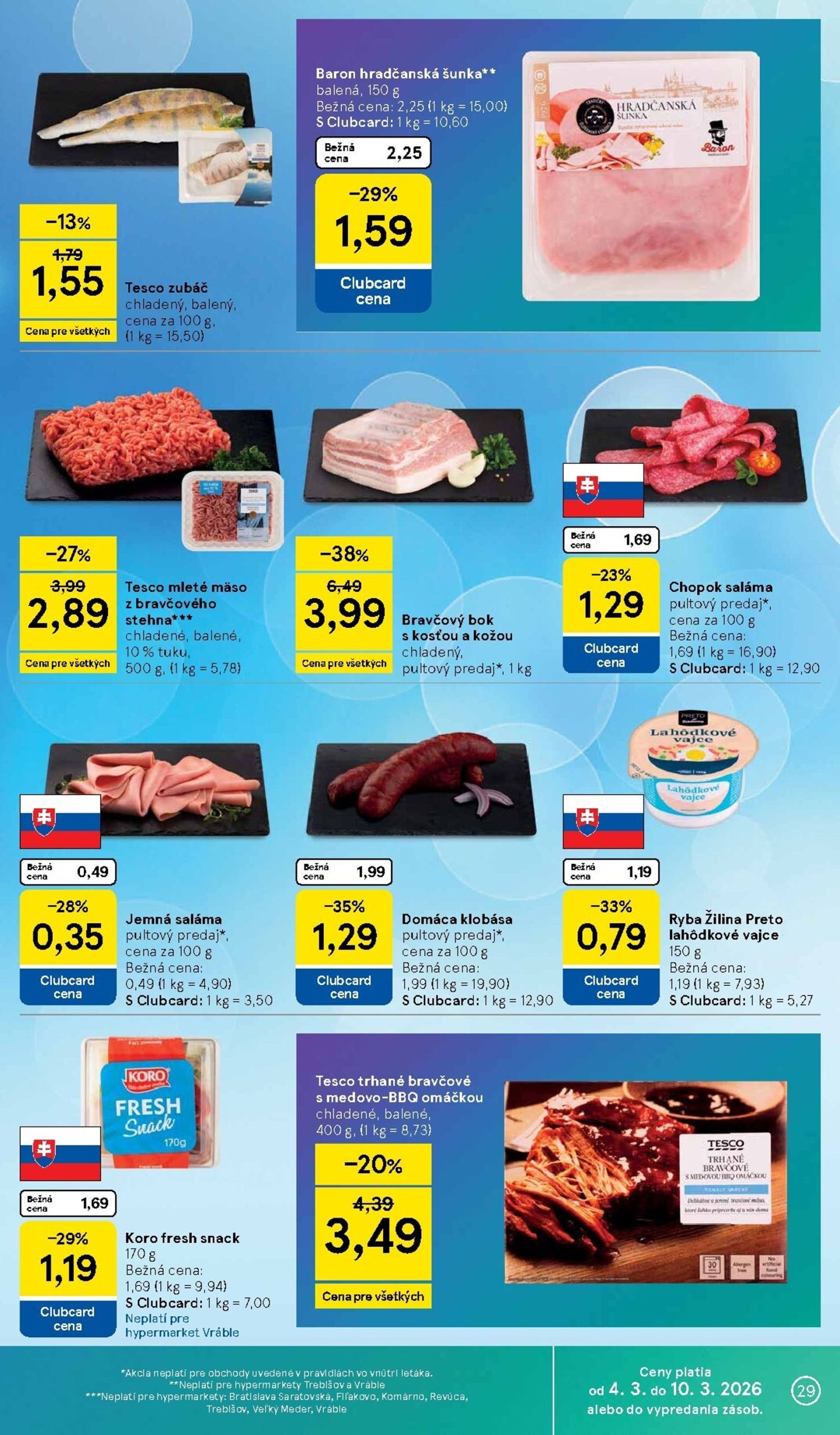 Page 29 of Aktuálny tesco leták platný od stredy 04.03 do 10.03