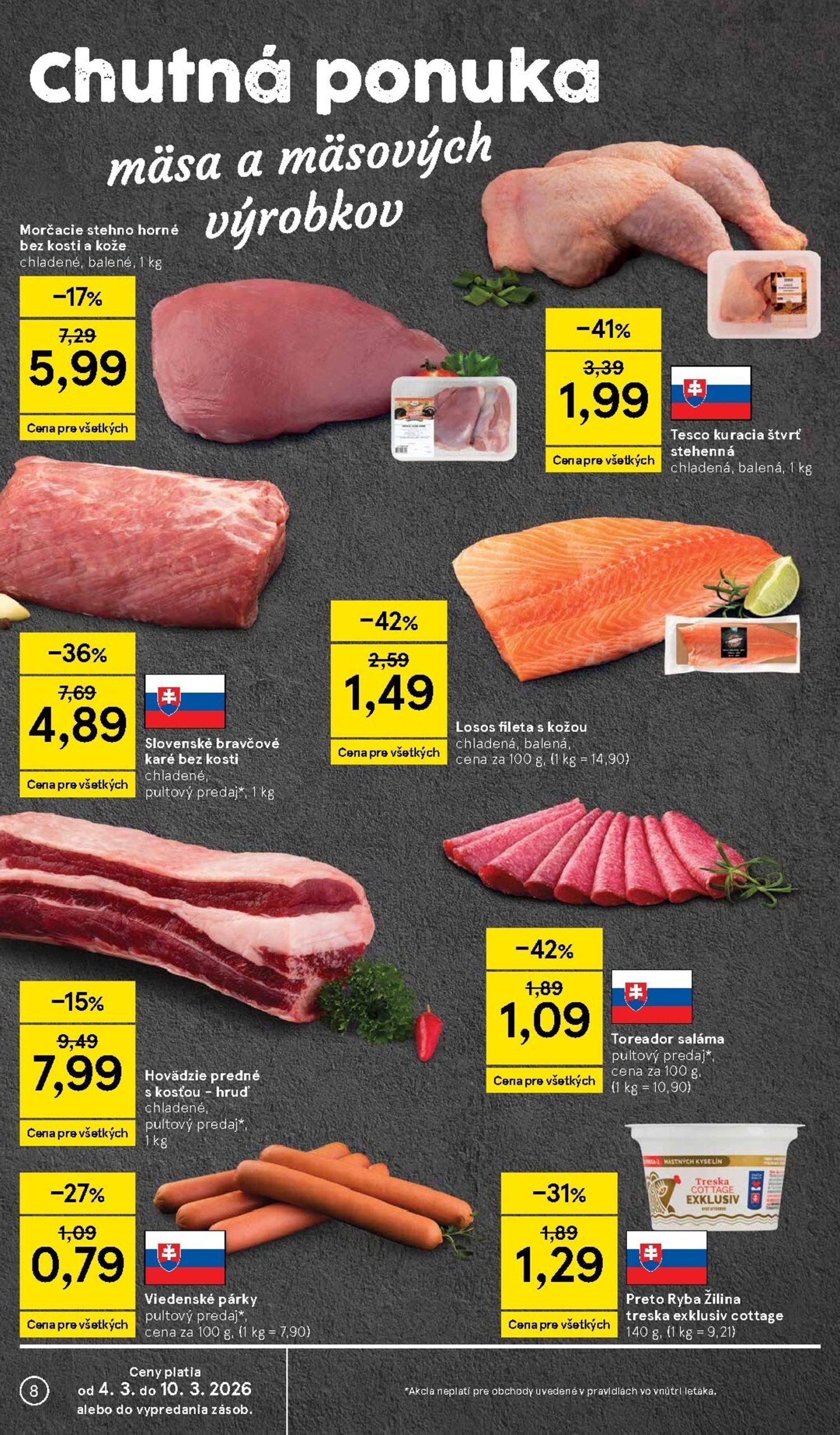 Page 8 of Aktuálny tesco leták platný od stredy 04.03 do 10.03