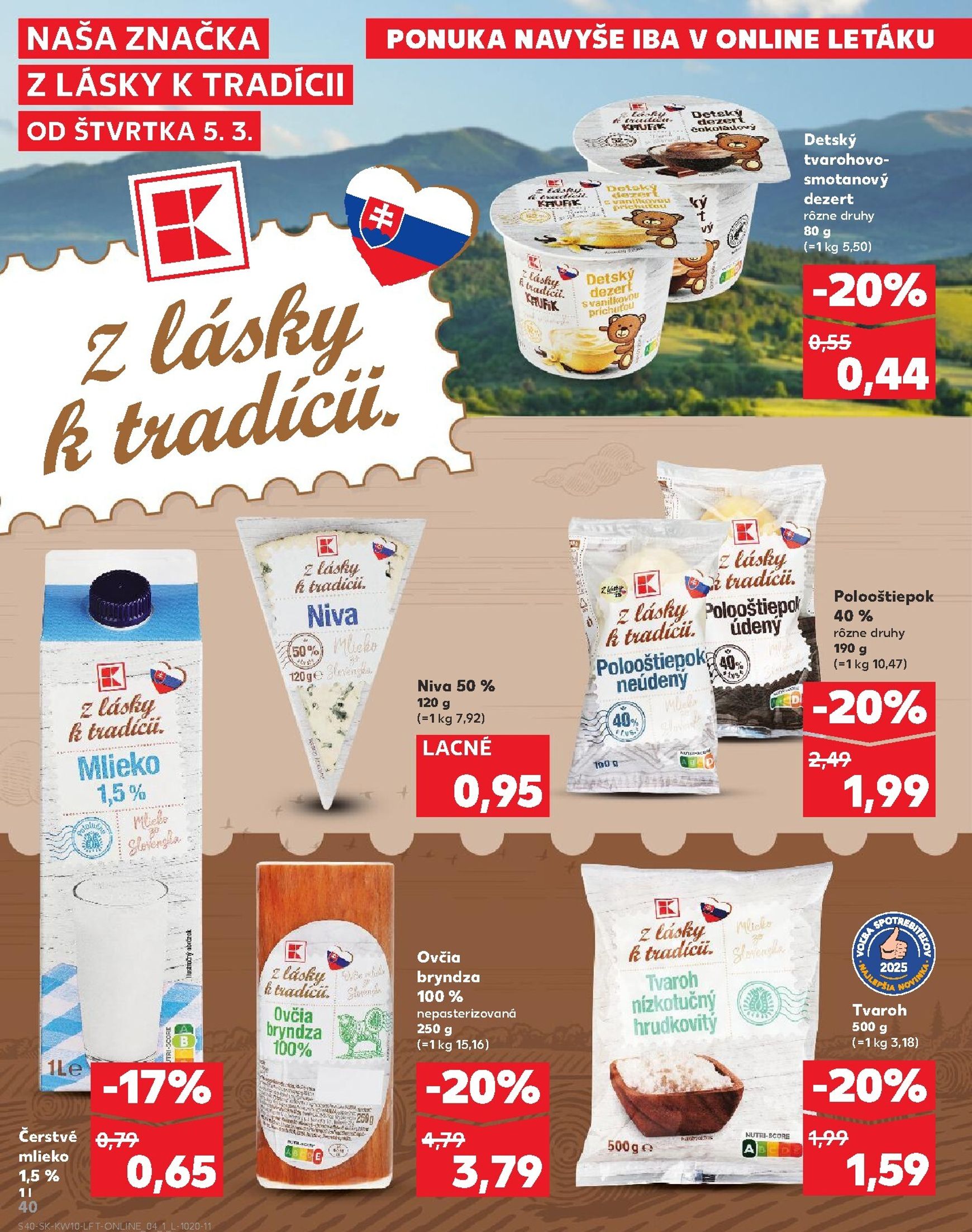 Page 40 of Aktuálny kaufland leták platný od štvrtka 05.03 do 11.03