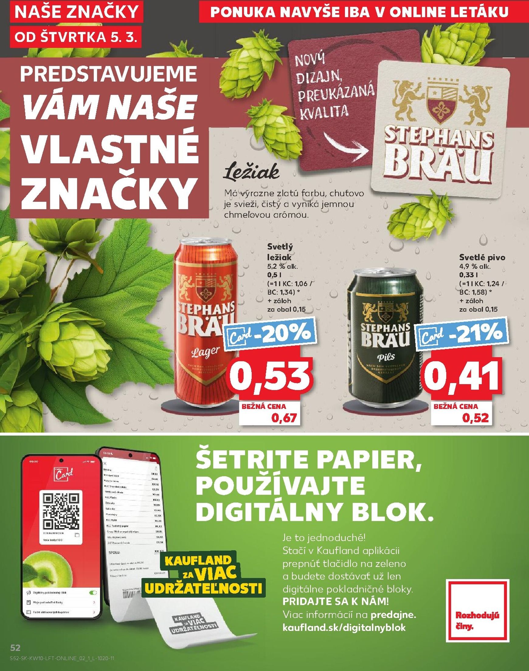 Page 52 of Aktuálny kaufland leták platný od štvrtka 05.03 do 11.03