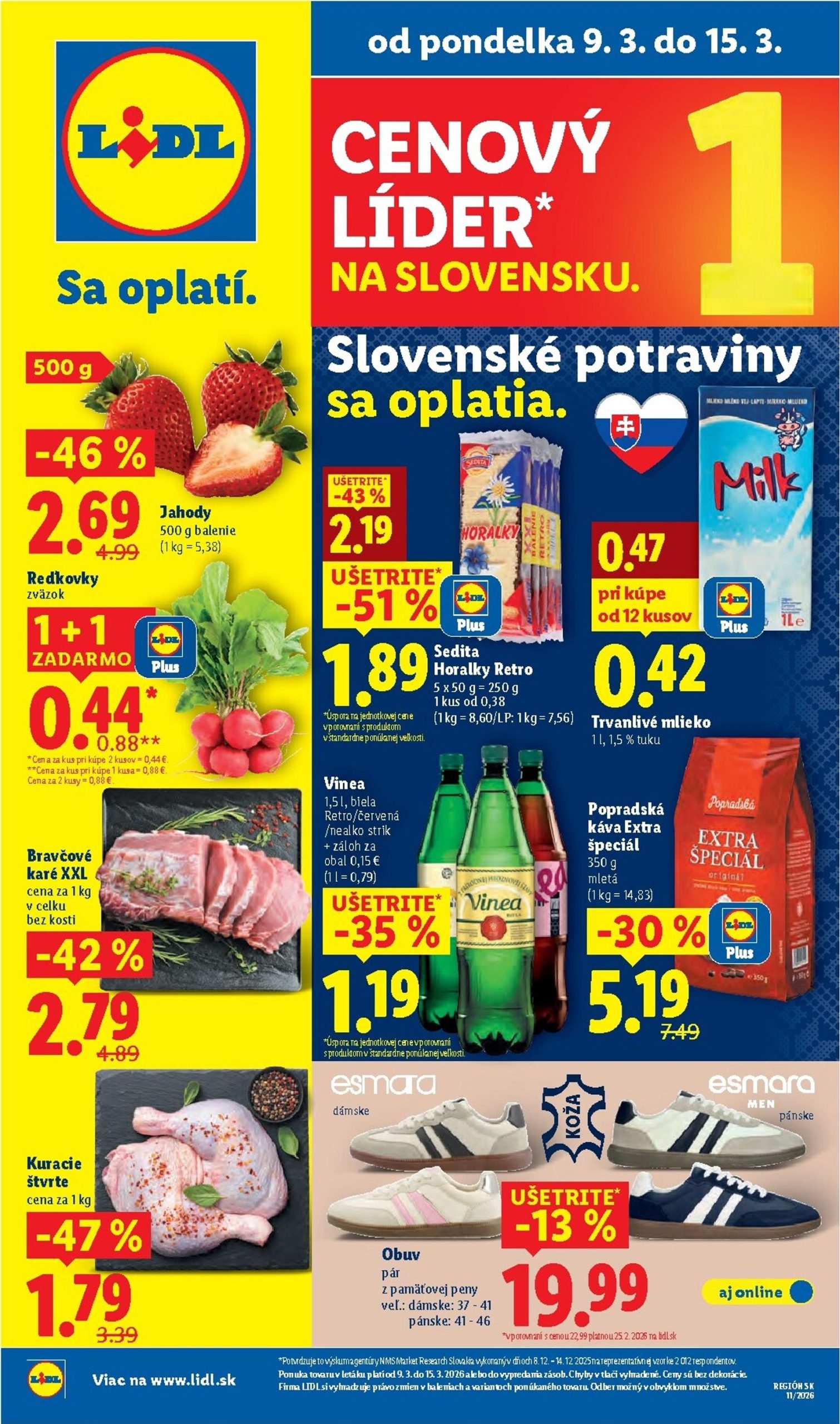 Page 1 of Aktuálny lidl leták platný od pondelka 09.03 do 15.03