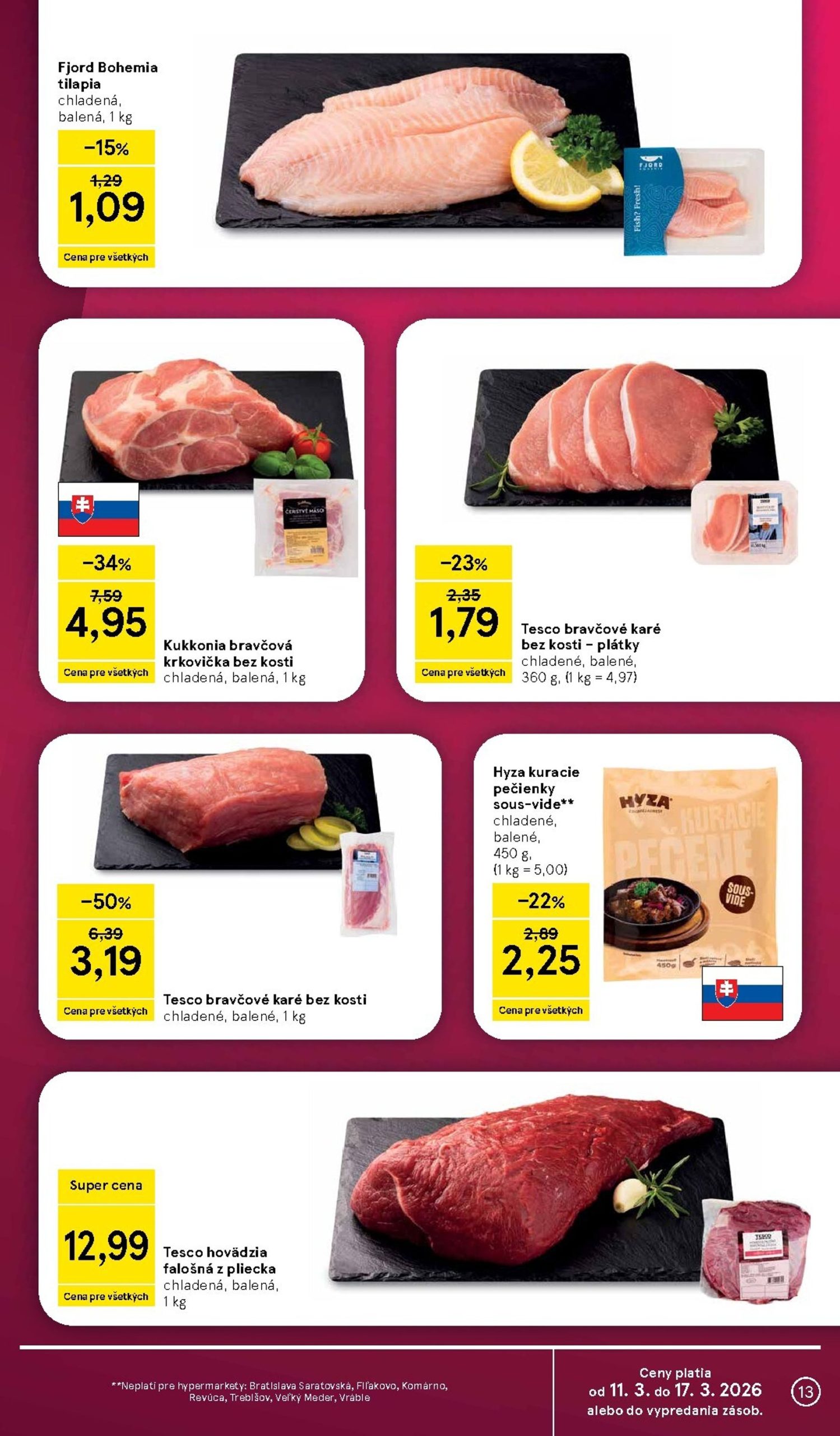 Page 13 of Aktuálny tesco leták platný od stredy 11.03 do 17.03