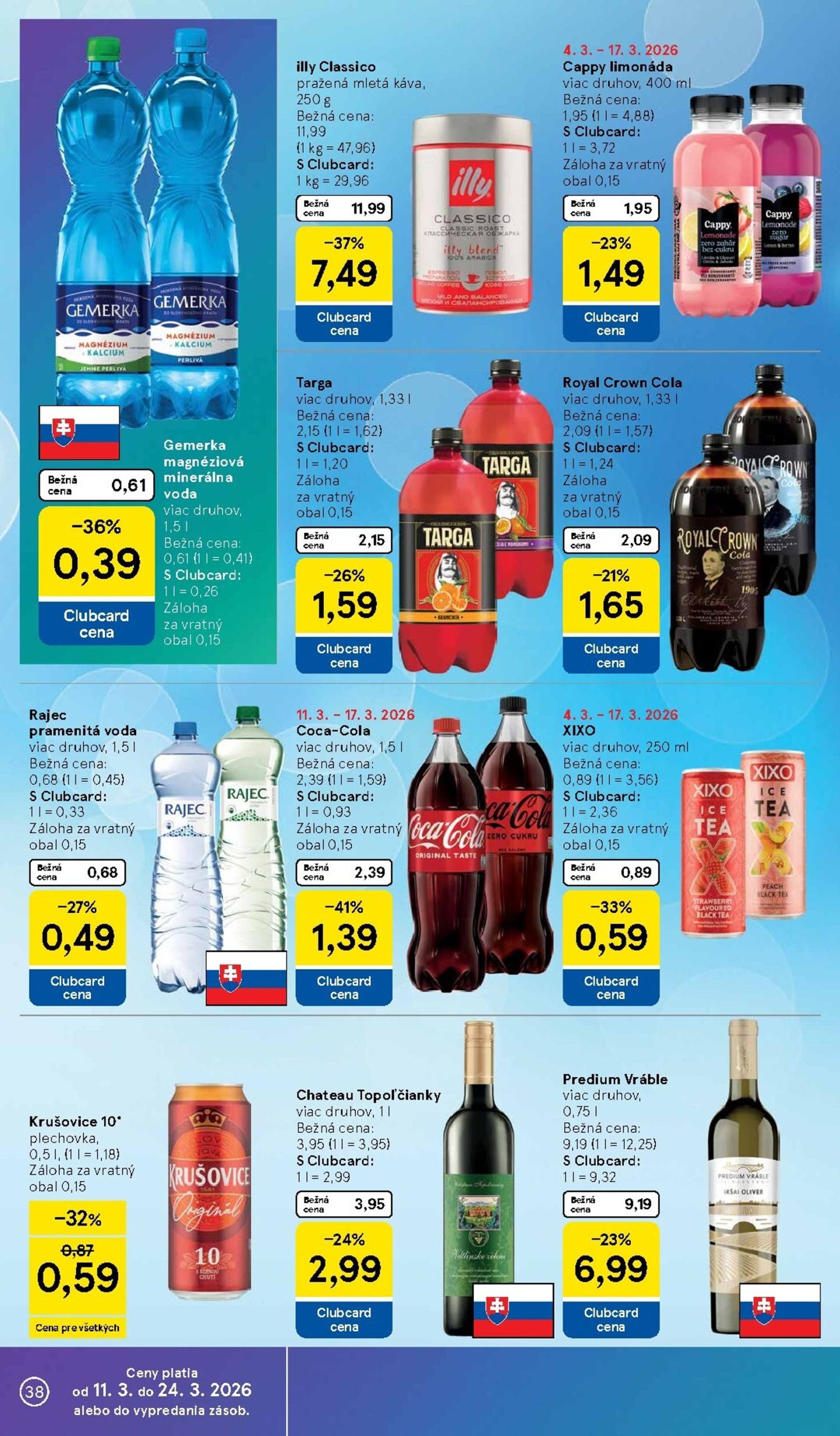 Page 38 of Aktuálny tesco leták platný od stredy 11.03 do 17.03