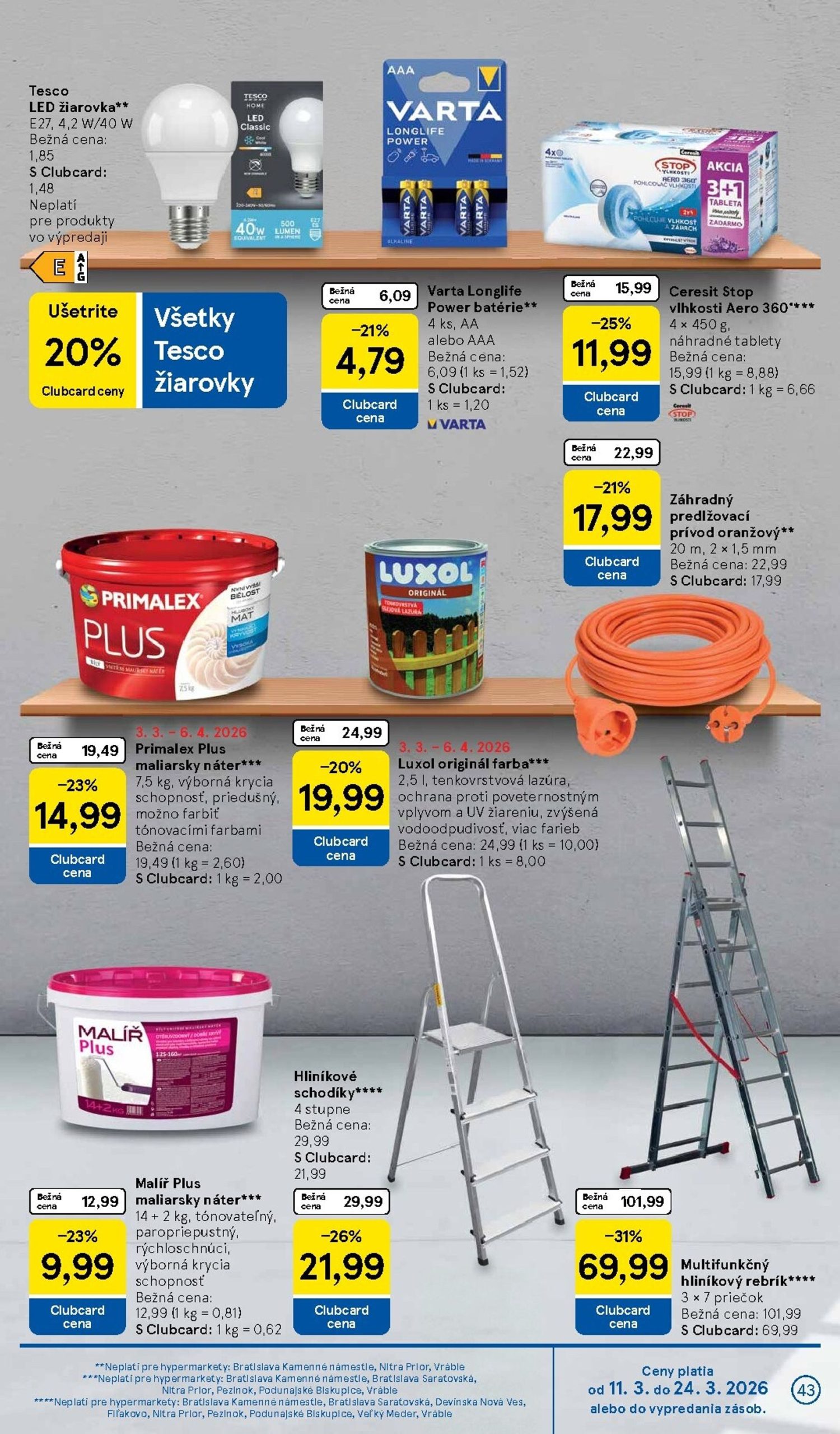 Page 43 of Aktuálny tesco leták platný od stredy 11.03 do 17.03