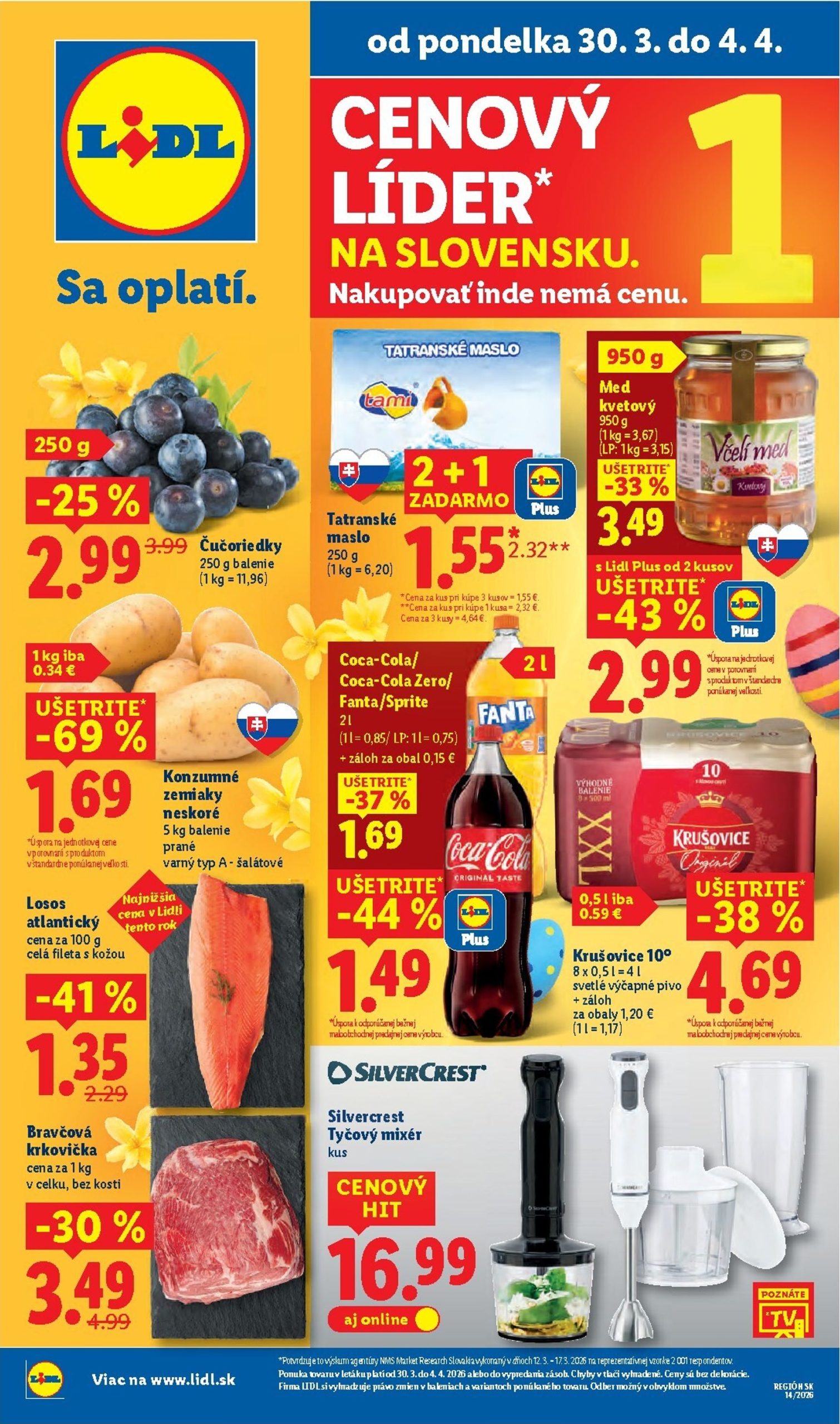 Page 1 of Aktuálny lidl leták platný od pondelka 30.03 do 04.04