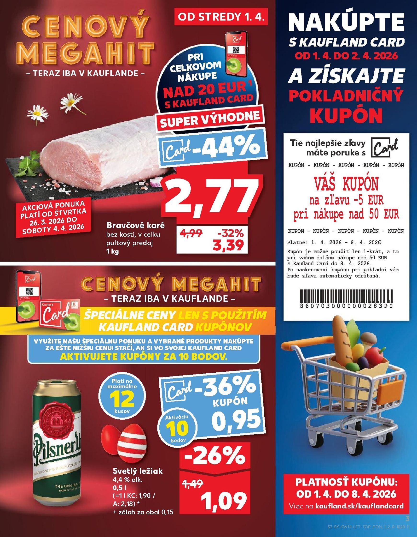 Page 3 of Aktuálny kaufland leták platný od stredy 01.04 do 08.04
