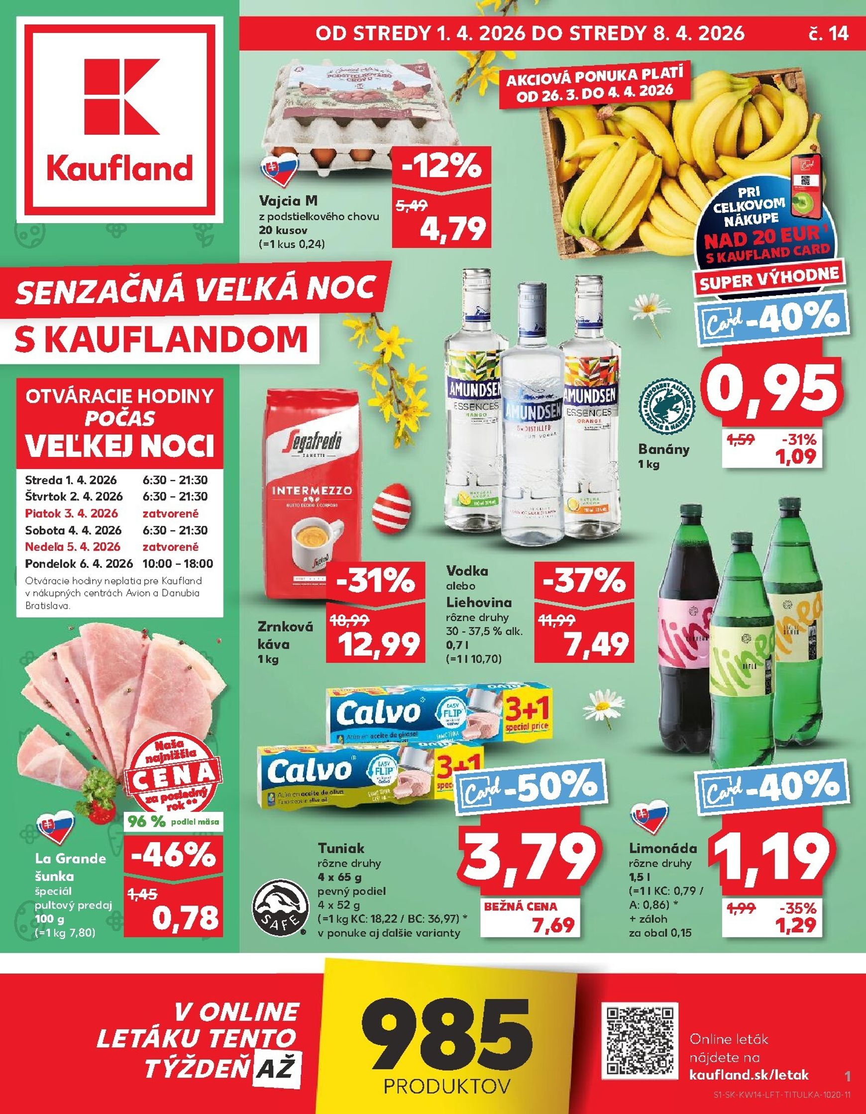 Page 1 of Aktuálny kaufland leták platný od stredy 01.04 do 08.04