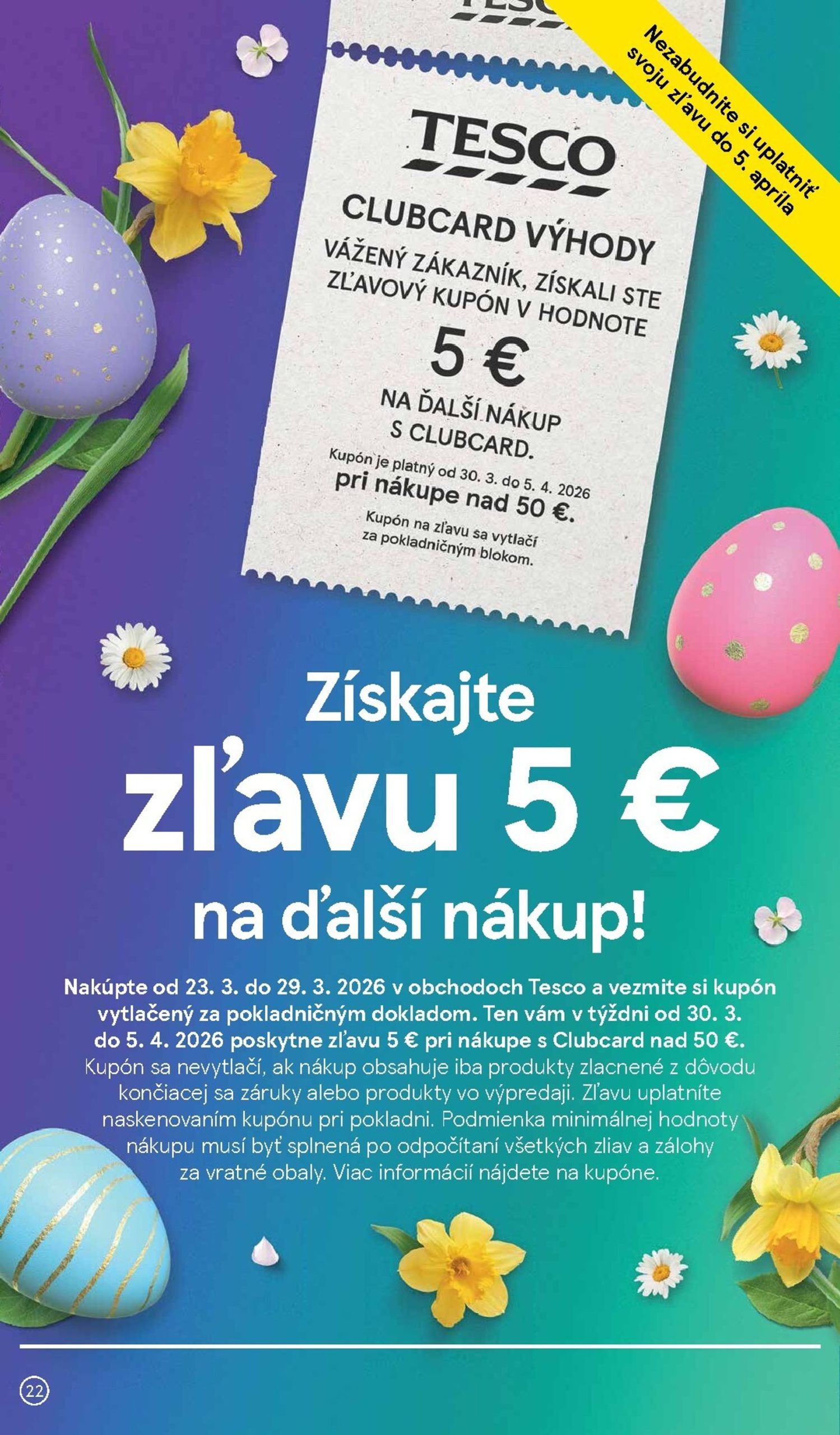 Page 22 of Aktuálny tesco leták platný od utorka 31.03 do 07.04